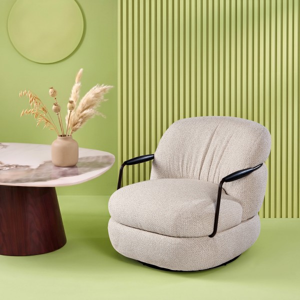 Fauteuil écru MICHEL